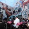 Un mural gigante celebra los 9 años del Teatro de la Ciudad